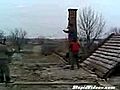 Chimney Demolition Brings The House Down