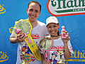 Joey Chestnut,  &#039;Black Widow&#039; win hot dog contest