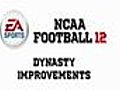 NCAA Football 12 - Dynasty Improvements Trailer
