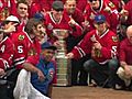 Hawks,  Cubs, White Sox Pose with Stanley Cup