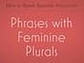 Learn Spanish / Phrases with Feminine Plurals