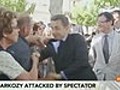 France’s Sarkozy Briefly Grabbed by Assailant