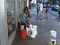 Street drummer earning some coinage