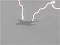 Lightning striking plane caught on camera