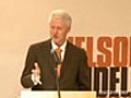 Bill Clinton pays tribute to Nelson Mandela