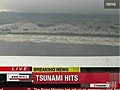 Japan Tsunami UFO over water