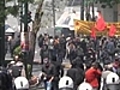 Protest clashes near Greek parliament