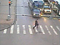 Misc Clip Of The Week: Man Almost Killed By Crashing Bus! (Dude Took Off )