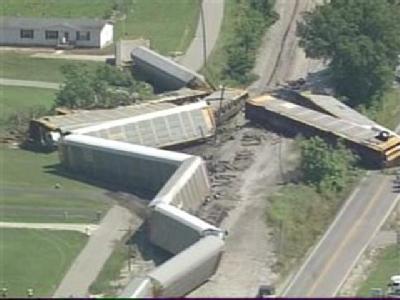 Raw Video: Train Derails In Bullitt County