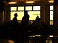 Airport Travelers People Silhouette Sunset