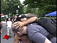 Couples Gather in Atlanta to Kiss for Gay Rights