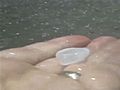 Hail Pelts Gretna Gas Station