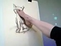 Drawing a Kitty with My Foot