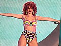 Rihanna Rocks Two-Piece on Stage