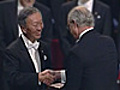 Charles K. Kao receives his Nobel Prize