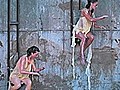 New York Dancers &#039;Melt&#039; on a Wall