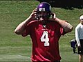 Favre back on the field with Minnesota Vikings