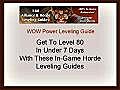 Horde Leveling Guide for WoW