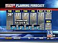 VIDEO: 13WHAM Weather Authority Morning Forecast, 01/13/09