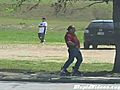 Dancing Rollerblade Man