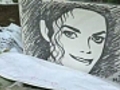 Fans&#039; tribute to Michael Jackson at Forest Lawn