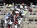 Chinese People Climbing Stairs At Forbidden City,  Beijing Stock Footage