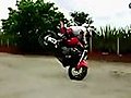 Great trick with motorcycle !