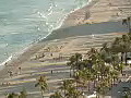 Royalty Free Stock Video HD Footage Zoom Out from Fort Lauderdale Beach as Viewed from the 29th Floor of a Condo