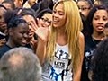 Beyonce surprises students in New York