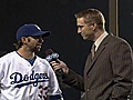 Blake DeWitt and Joe Torre on Dodgers&#039; victory