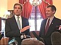 Brown meets with Kerry on Capitol Hill; Kerry says two will do triathlon together