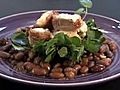 Fish recipe: monkfish,  sage and proscuitto with borlotti beans - Five Minute Food