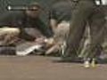 Line Drive Hit Sends Huston Street To Hospital