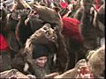 New Year’s bear dance in Romania