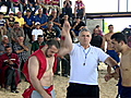 Folk wrestling Georgian style