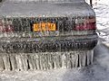 Frozen car in Brooklyn