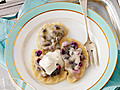 Pierogi with Blueberry Filling and Spiced Sour Cream