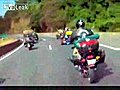 Car Knocks Down Gang Biker & Takes Off !