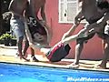 Pool Toss Goes Wrong