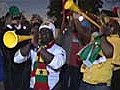 Fans celebrate Ghana’s win over Serbia