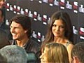 Katie Holmes and Tom Cruise at debut of controversial TV series The Kennedys