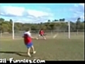 Soccer Ball To Post To Face Fail