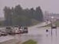 Raw Video: Flooding Closes Highway 52