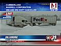 Tractor trailer jack-knifed