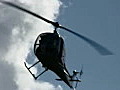 Royalty Free Stock Video HD Footage Helicopter Landing at the Toy Run in Ft. Lauderdale,  Florida