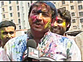 Manoj Tiwari Celebrates Holi