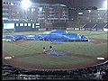 Storm blows away part of field tarp at Durham Bulls game