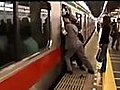 Japanese train station during rush hour