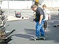 Dad Falls Hard Off Skateboard