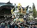 住吉神社　北条節句祭　本宮　古坂　拝殿前　屋台差し上げ